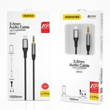 Bombažno pleten AUX avdio kabel iPhone Lightning - mini jack 3,5 mm 1 m, siv, (21980670)