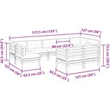  9-dijelni set vrtnih sofa s jastucima masivno drvo duglazije | shoptok.hr