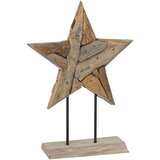 vidaXL Božićna zvijezda Smeđa 45 x 5 x 60 cm Čvrsto teak drvo | shoptok.hr
