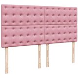 vidaXL Okvir kreveta s madracima ružičasti 180x200cm baršunasti | shoptok.hr