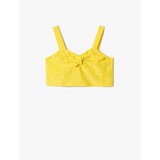 Koton Crop Top with Straps and Gathered Front Cene
