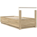  Krevetna konstrukcija s uzglavljem Hrast sonoma 70 x 190 cm | shoptok.hr