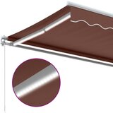 Tenda na ručno uvlačenje s LED smeđa 400 x 350 cm | Eponuda.ba
