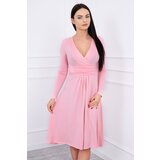 Kesi Dress cut under the bust, long-sleeved powder Cijene