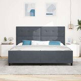  Postelja Temno Siva 200x200 cm Velvet, (22049389) | Shoptok.si