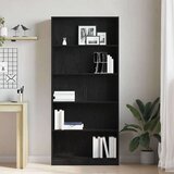  Polica za knjige crni hrast 80x24x176 cm konstruirano drvo | shoptok.hr