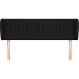  Uzglavlje s ušima crni 147x23x78/88 cm od tkanine | shoptok.hr