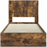  Krevetna konstrukcija s pohranom i uzglavljem Dimljeni hrast Smeđa 75 x 190 cm | shoptok.hr
