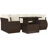 7-dijelni set vrtnih sofa od poliratana s jastucima smeđi | shoptok.hr
