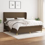 vidaXL Krevet s oprugama i madracem tamnosmeđi 180x200 cm tkanina Cijene