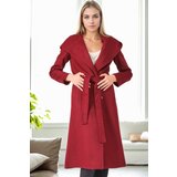 Dewberry Z6679 LADIES' COAT-PLAIN BURGUNDY | shoptok.hr