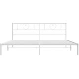  Metalni okvir za krevet s uzglavljem bijeli 193x203 cm | Eponuda.com