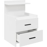  Noćni ormarići 2 kom s 2 ladice bijeli 40x36,5x62 cm | shoptok.hr
