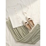 Sinsay Bluza kratkih rukava s ukrasnim gumbima | shoptok.hr
