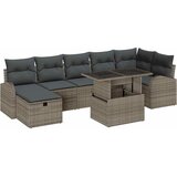  Sjedeća garnitura za vrt 8 kom. Siva poliratan 289 x 124 x 85 cm | shoptok.hr