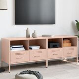  The Living Store TV omarica 2 kosa roza 68x39x50,5 cm valjano jeklo - TV Omarica, (21508237) Cene