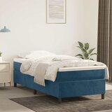Box spring krevet s madracem tamnoplavi 80 x 200 cm baršunasti | shoptok.hr