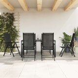 vidaXL 7-dijelni vrtni blagovaonski set crni aluminijski | shoptok.hr