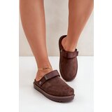 Boto PG2 Insulated women's slippers on platform chocolate Neliel | Eponuda.ba
