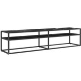Maison Chic TV omarica - TV stojalo - Televizijska omarica črni marmor 180x40x40,5 cm kaljeno steklo, (21699217) Cene