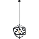 Eglo visilica Embleton 49762, 1x E27, Ø46 cm, crni geometrijski kavez | shoptok.hr