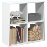 Furnova Pregrada s knjižno omaro bela 69,5x29x69,5 cm inženirski les, (21932044) | Shoptok.si