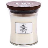 WoodWick linen dišeča svečka 275 g unisex Cene