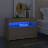 vidaXL noćni ormarić LED boja hrasta sonome 60 x 35 x 40 cm drveni Cijene
