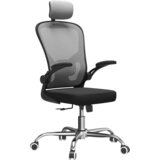 Shumee Topeshop FOTEL DORY SZARY office /computer chair Padded seat Mesh backrest Cijene