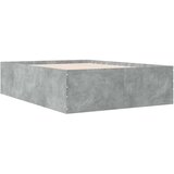  Okvir kreveta boja betona 135 x 190 cm od konstruiranog drva | shoptok.hr