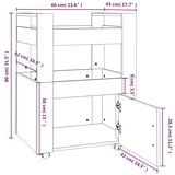  Kolica siva boja hrasta 60x45x80 cm konstruirano drvo | shoptok.hr