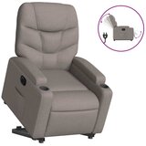  Naslonjač na podizanje od tkanine smeđesivi | shoptok.hr