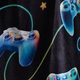 Catherine Lansfield Črna/modra otroška odeja iz mikropliša 130x170 cm Gamer – | Shoptok.si