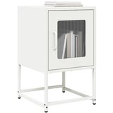 vidaXL Nočna omarica Bela 36x39x60,5 cm Hladno valjano jeklo Cene