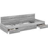  Krevetna konstrukcija Siva Sonoma 75 x 190 cm Konstruirano drvo | shoptok.hr