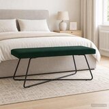  Klupa Tamnozelena 110 x 40 x 45 cm Baršun - Tamnozelena 110 cm Cijene