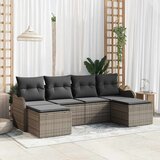  Sjedeća garnitura za vrt 6 kom. Siva poliratan 231 x 117 x 69 cm | shoptok.hr