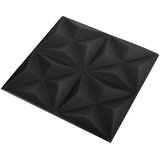  Zidne panele 48 pcs Origami crna 50 x 50 cm XPS pjena | Eponuda.ba