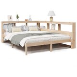 vidaXL Knjižna postelja brez vzmetnice 140x190 cm trdna borovina, (22012021) | Shoptok.si