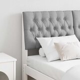 vidaXL tapecirani uzglavlje svijetlo siva 160 cm čvrsto borovo drvo | shoptok.hr