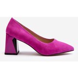 VINCEZA Suede Court Shoes with Stiletto Heel Fuchsia Alessyndra | Shoptok.si