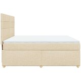 vidaXL Krevet s oprugama i madracem krem 180x200 cm od tkanine | shoptok.hr