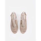 GOODIN Beige low-heeled sandals | Shoptok.si