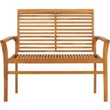  Klupa s jarko zelenim jastukom 112 cm od masivne tikovine | shoptok.hr