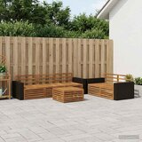  Set vanjskih sofa 6 kom. Prirodna Čvrsto drvo akacije Smeđa | shoptok.hr