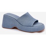 Boto Fabric Women's Slippers On Platform And Wedge Jeans Afisal | Shoptok.si