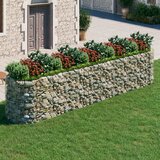 vidaXL Gabionska povišena gredica od pocinčanog željeza 500x100x100 cm | shoptok.hr