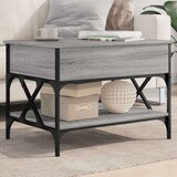  Stolić za kavu siva boja hrasta 70x50x50 cm od drva i metala | shoptok.hr