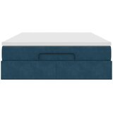  Otomanski krevet s madracem tamnoplavi 140x190 cm baršunasti | shoptok.hr