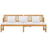  Dnevni ležaj s krem jastukom 200x60x75 cm masivno drvo bagrema | Eponuda.ba